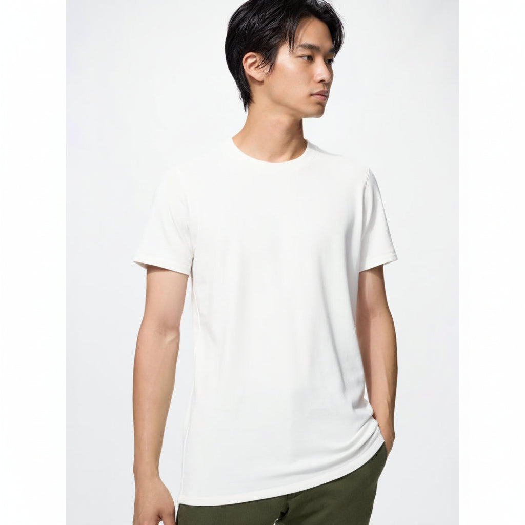 UniQlo Ultra Warm HEATTECH Cotton Crew Neck T-Shirt 491993 Japan best brand