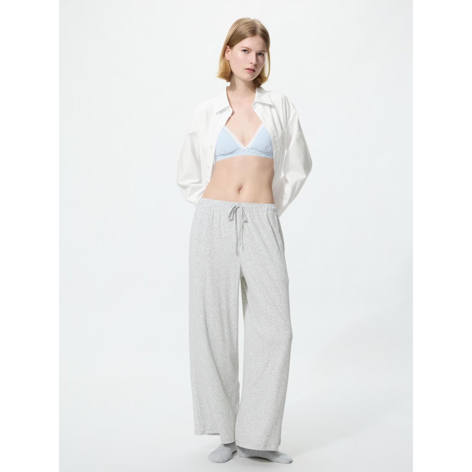 U Rib Wide Easy Pants 486317 Japan best brand