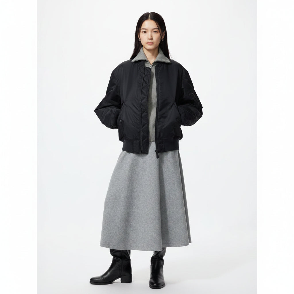 U Brushed Jersey Flared Skirt 487997 Japan best brand