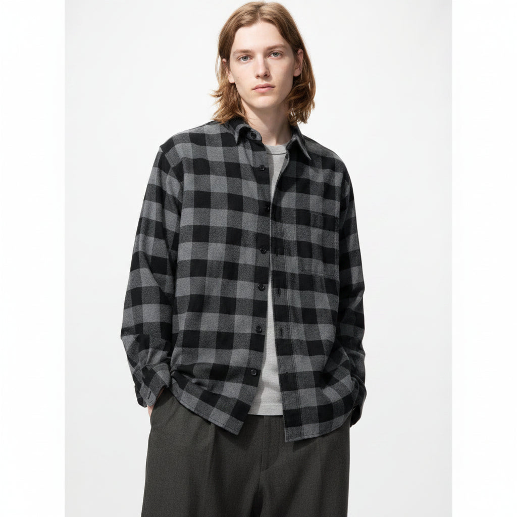 U Flannel Shirt / Block Check 486599 Japan best brand