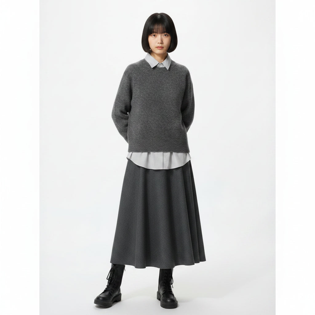 U Brushed Jersey Flared Skirt 487997 Japan best brand
