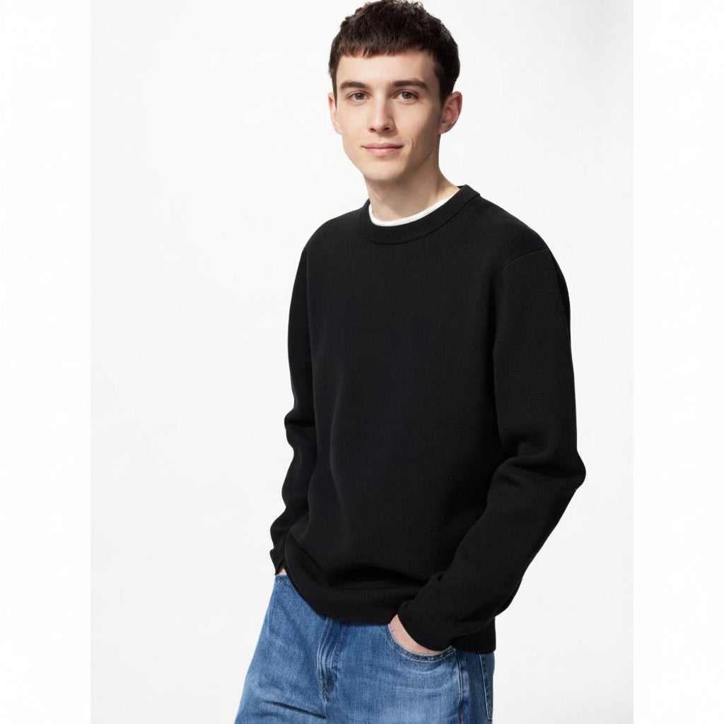 U Washable Milano Rib Crew Neck Sweater 478548 Japan best brand