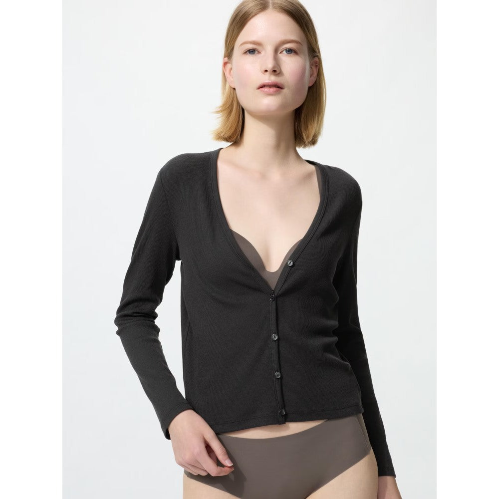 U Ribbed V-Neck Cardigan 488014 Japan best brand