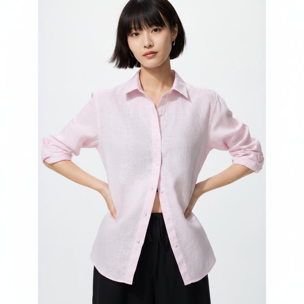 U Premium 100% European Linen Shirt – Relaxed Fit 475647 Japan best brand