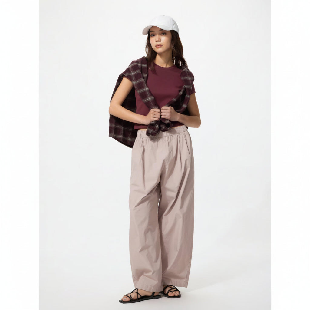 U Cotton Volume Easy Pants 487589 Japan best brand