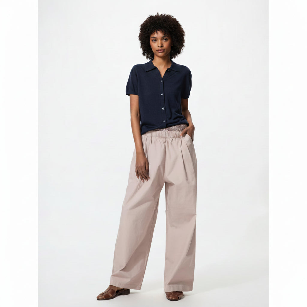 U Cotton Volume Easy Pants (Longer Length) 489684 Japan best brand