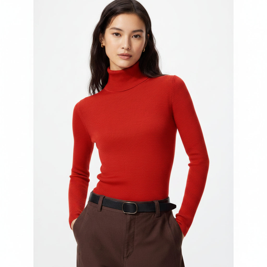 UniQlo Merino Ribbed Turtleneck Sweater 469426 Japan best brand