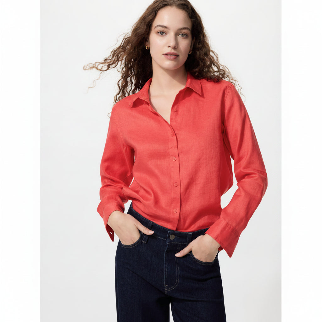U Premium 100% European Linen Shirt – Relaxed Fit 475647 Japan best brand