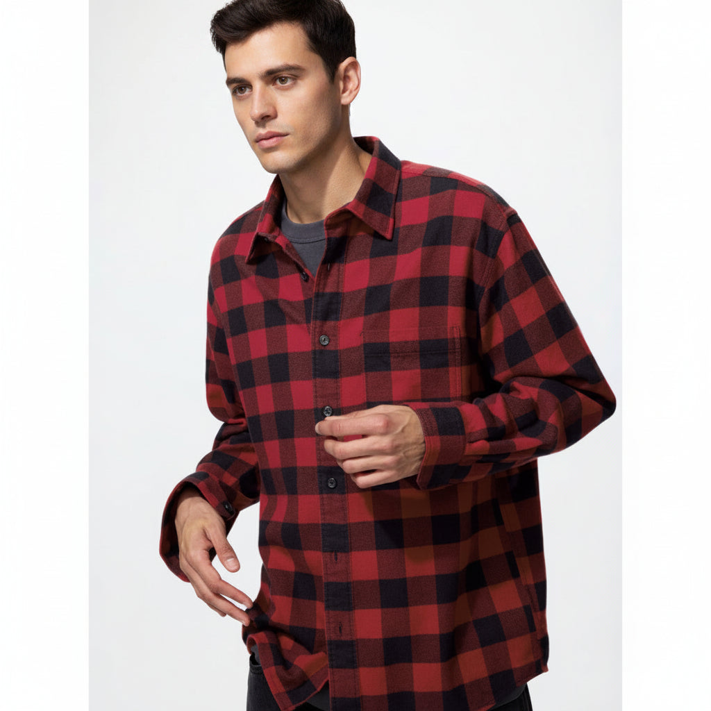 UniQlo Flannel Shirt / Block Check 486599 Japan best brand