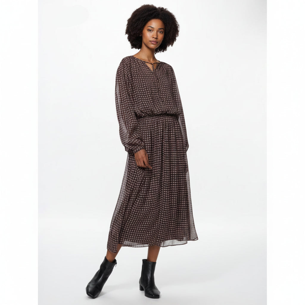 U Chiffon Print Dress 488556 Japan best brand