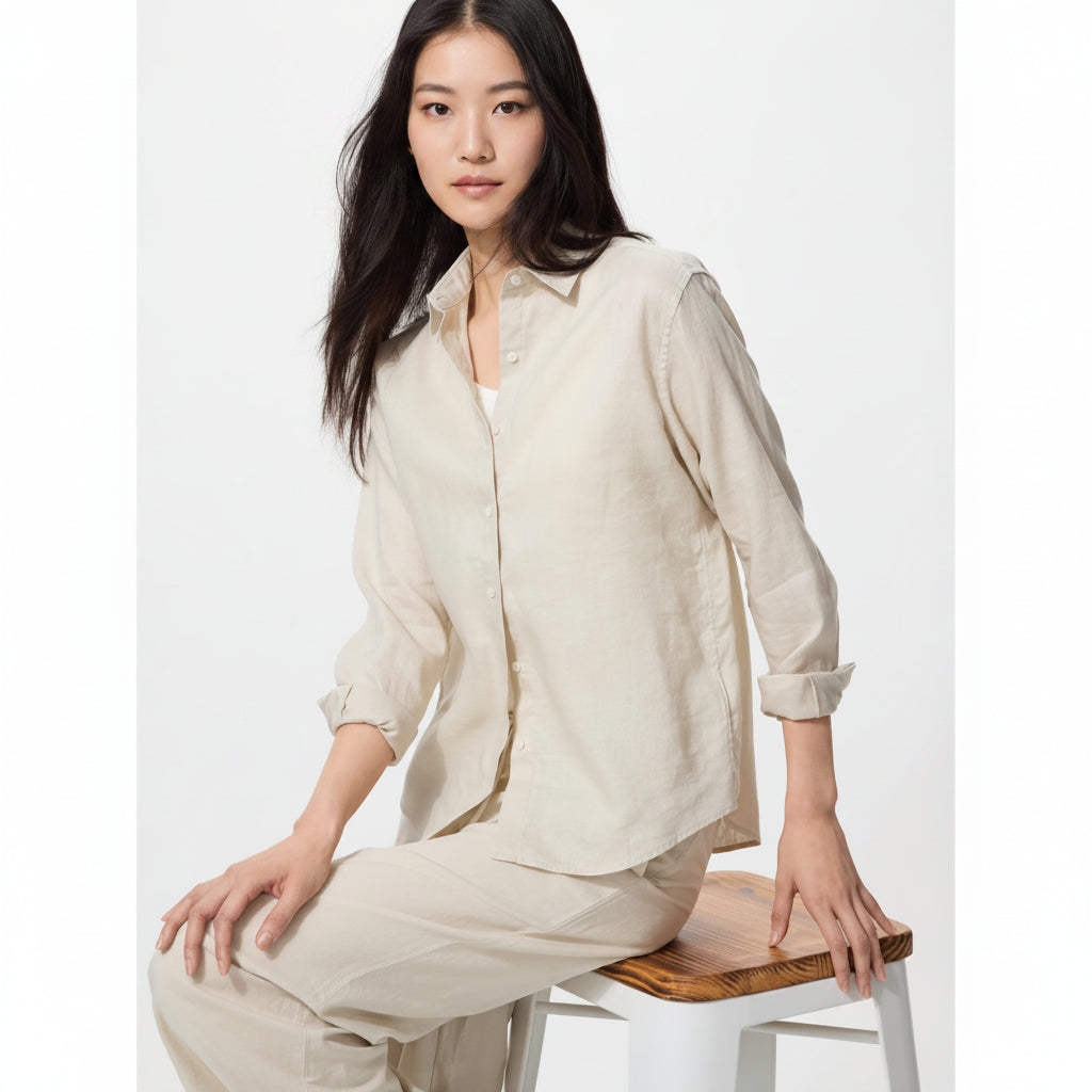 U Premium 100% European Linen Shirt – Relaxed Fit 475647 Japan best brand