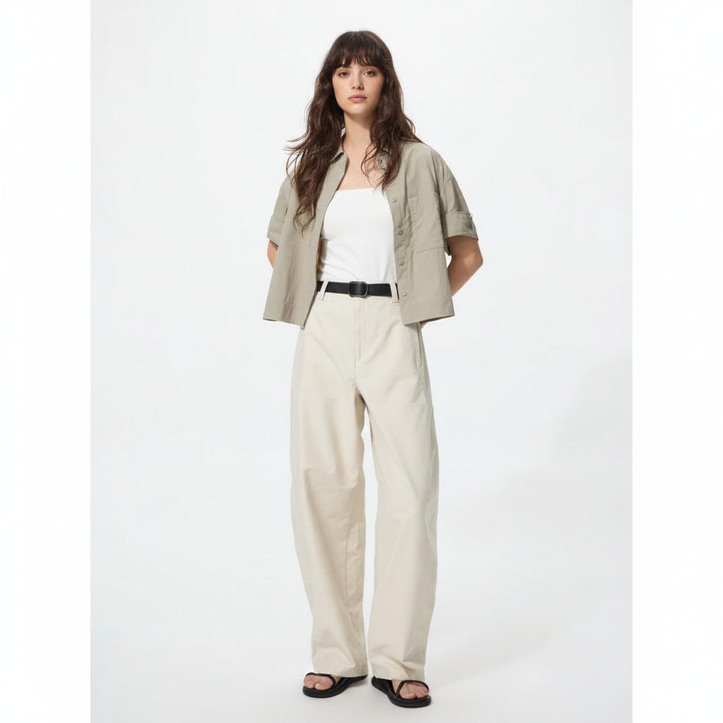 U Jersey Barrel-Leg Pants – Long Length 477345 Japan best brand