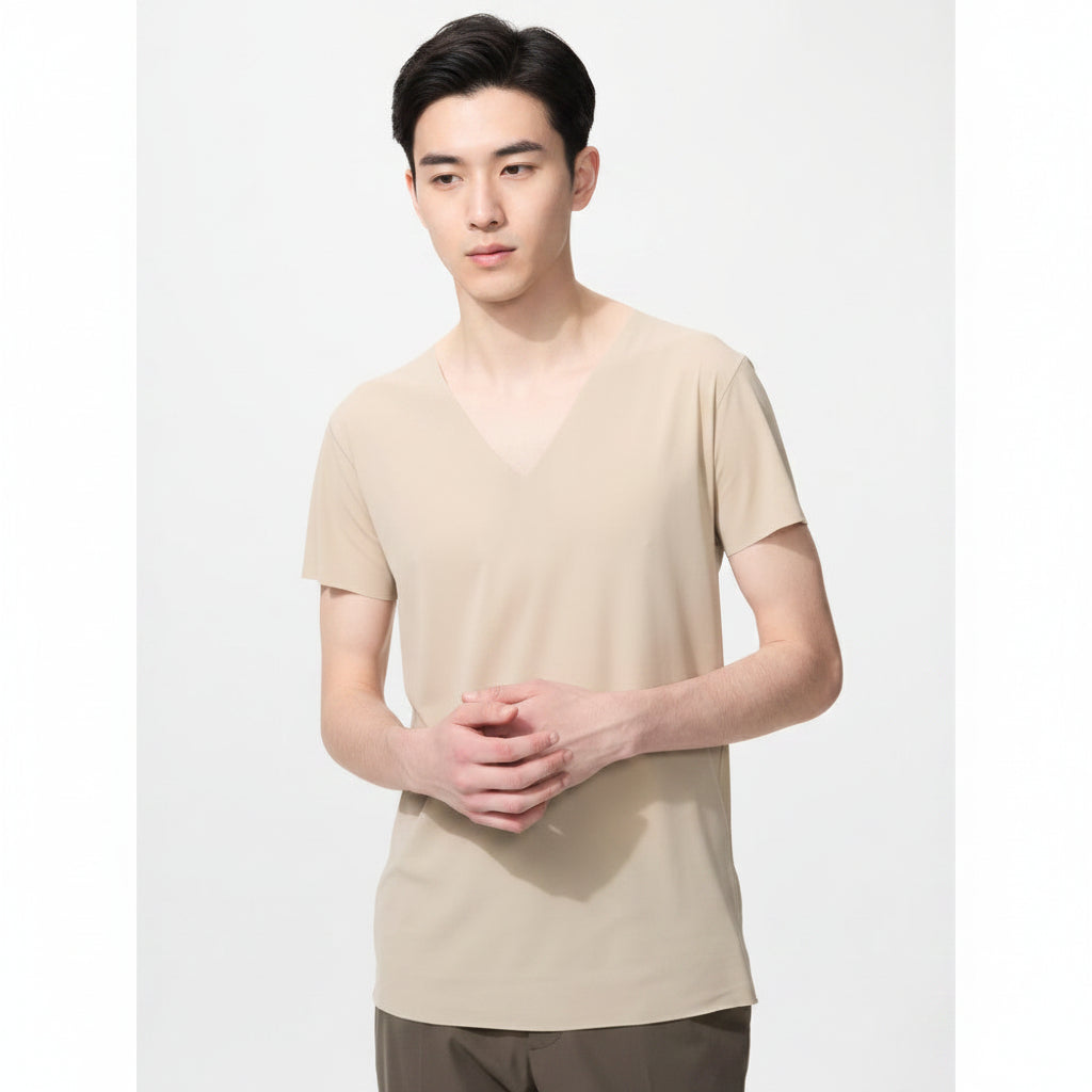 U AIRism Deodorant Mesh V-Neck T-Shirt (Men) 477771 Japan best brand
