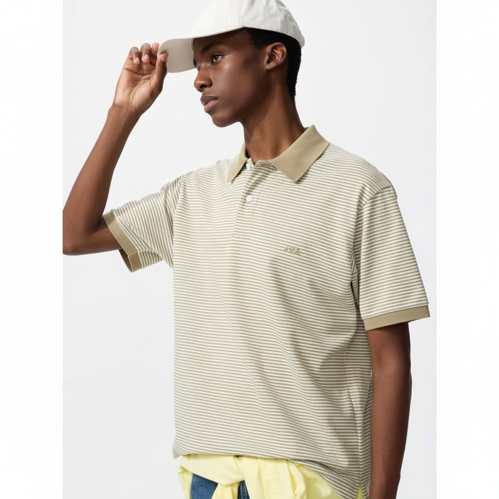 U Dry Kanoko Striped Polo Shirt 485566 (JW A) Japan best brand