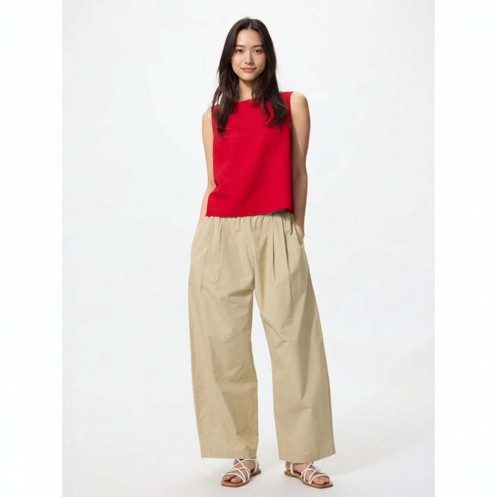 U Cotton Volume Easy Pants 487589 Japan best brand