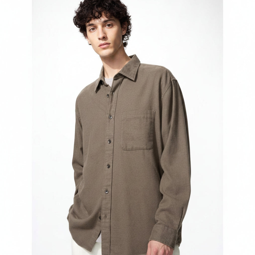 UniQlo Flannel Shirt / Heather 486600 Japan best brand