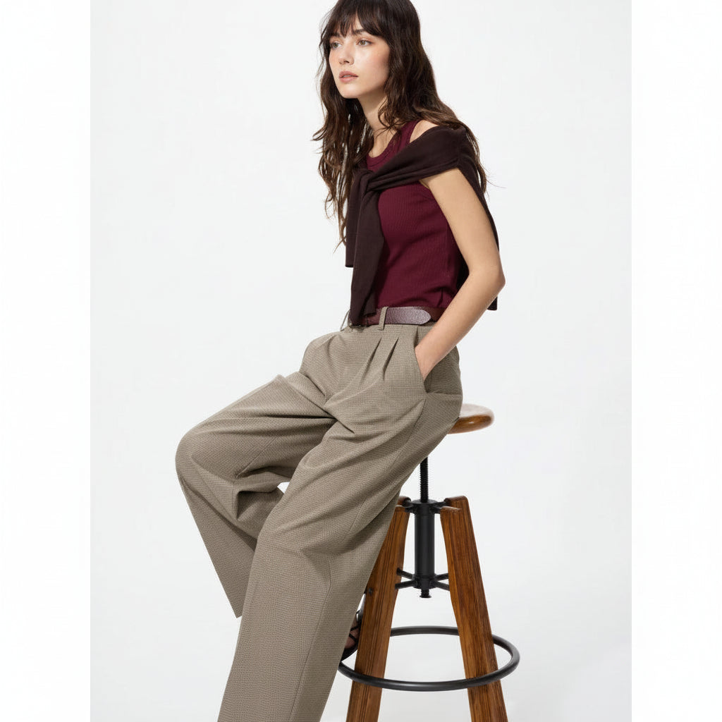 UniQlo Smart Wide Straight Pants 489415 Japan best brand