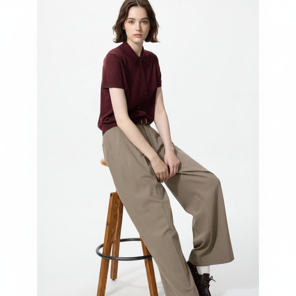 UniQlo Smart Wide Straight Pants –  (Longer Length) 489416 Japan best brand