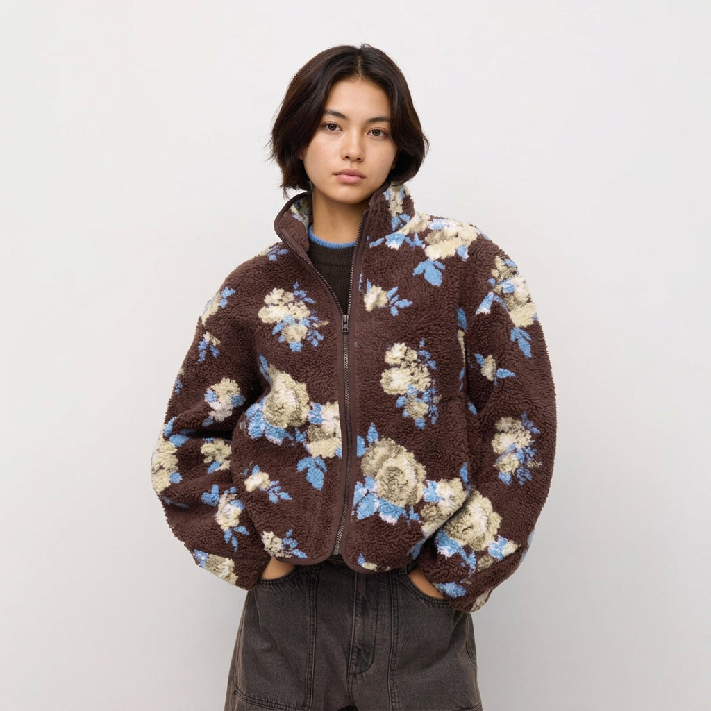 GU Fleece Jacket (Flower) by rokh 361295 Japan best brand