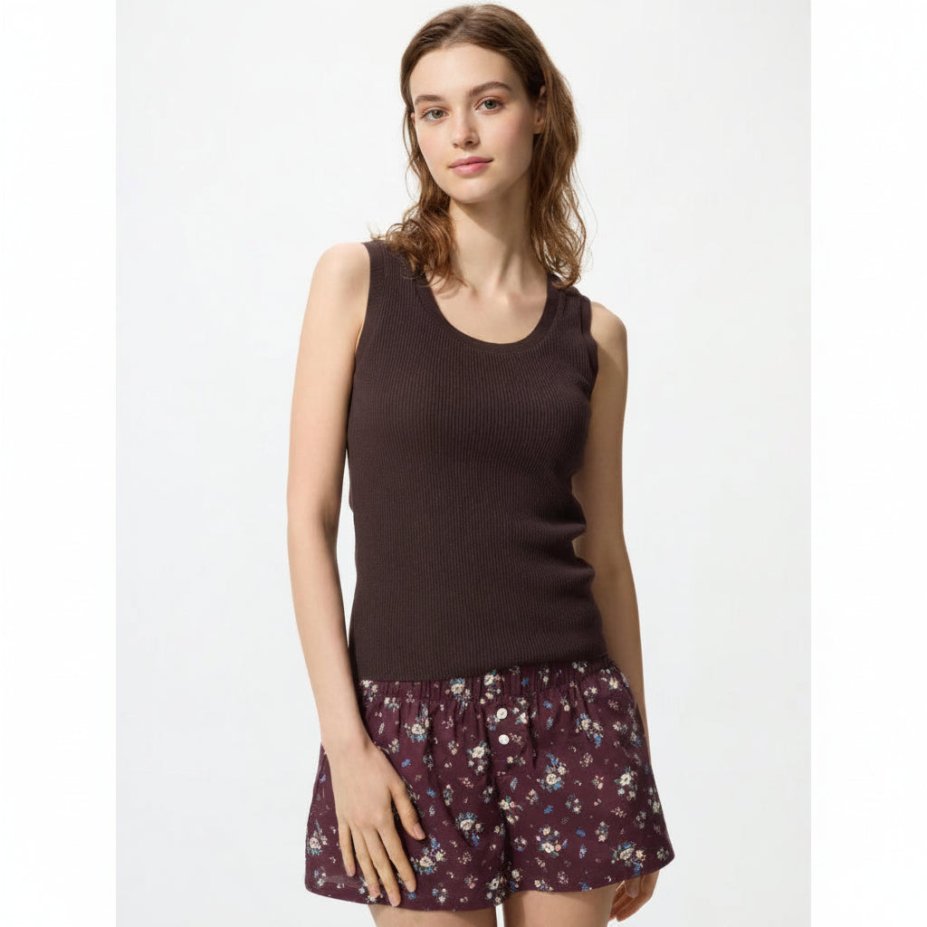 U Washable Knit Bra Top Sleeveless 489180 Japan best brand