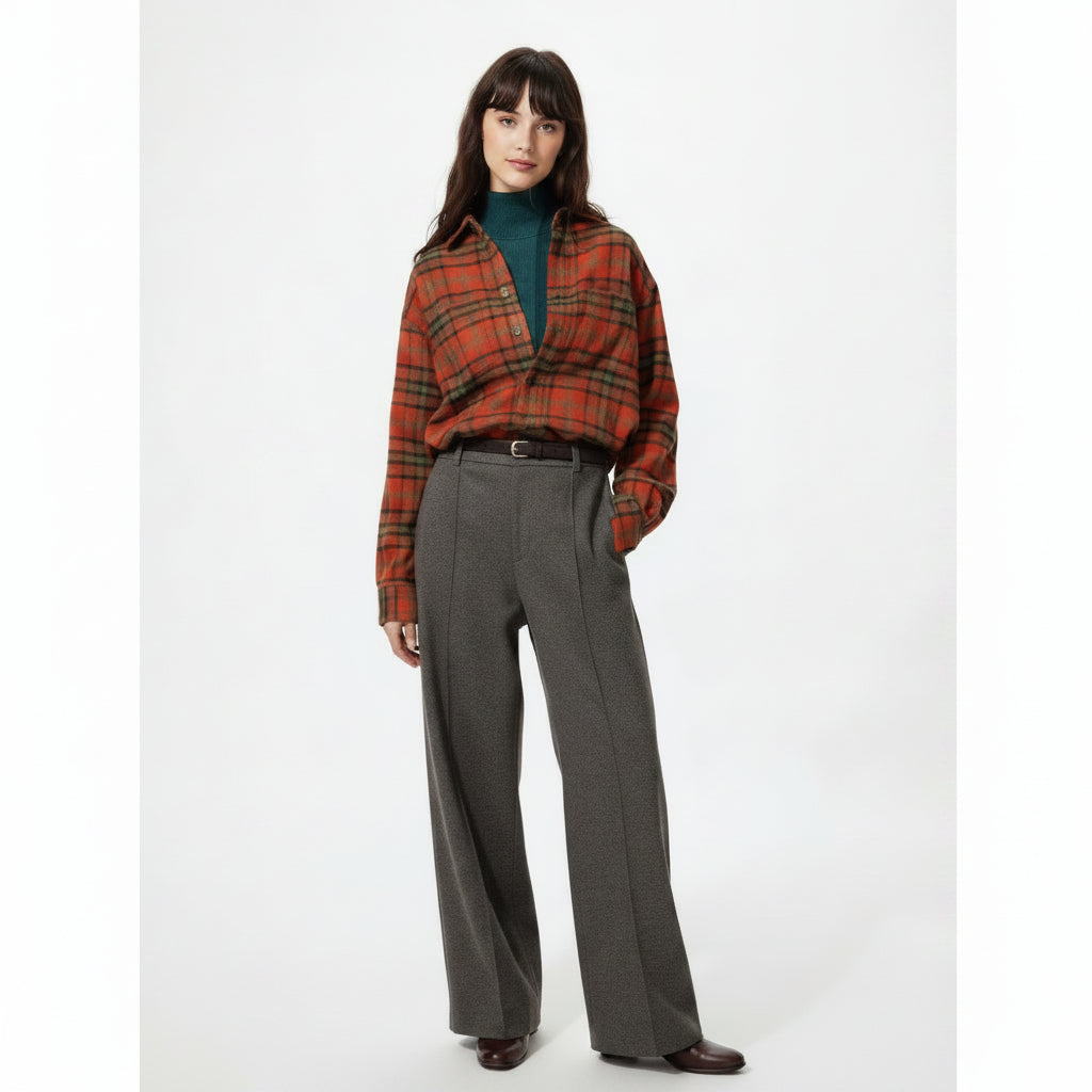 U Brushed Jersey Wide Pants / Herringbone 489395 Japan best brand