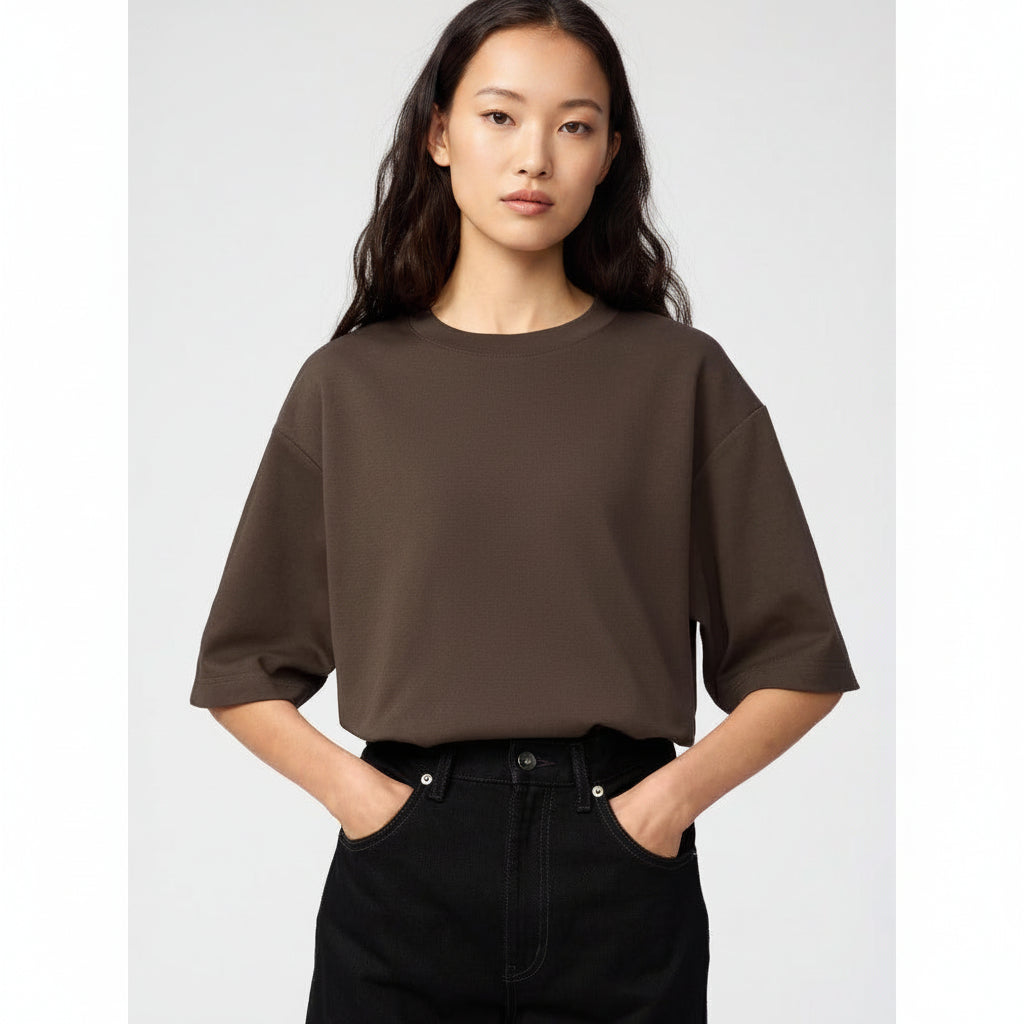 U Airism Cotton Oversized T-Shirt / 5-Sleeve 475355/482295 Japan best brand