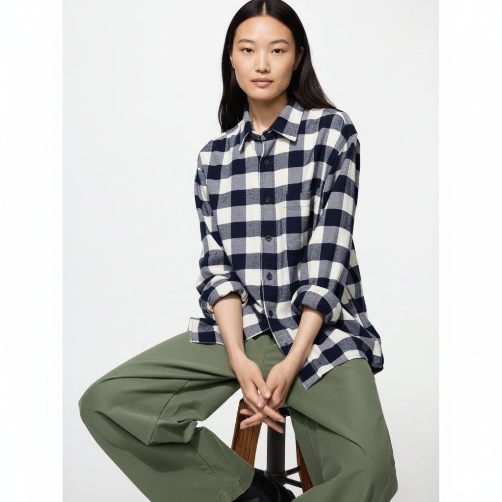 U Flannel Shirt / Block Check 486599 Japan best brand