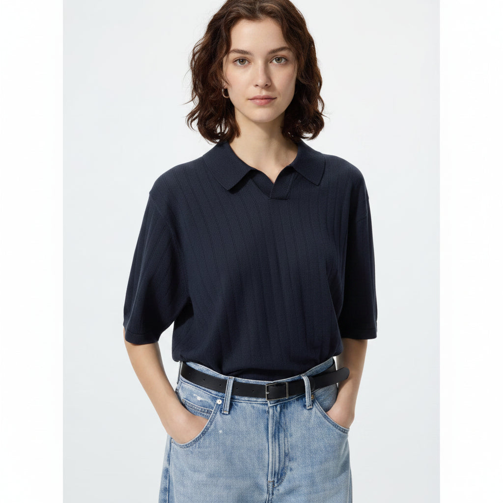 U Washable Skipper Polo Sweater 482328 Japan best brand