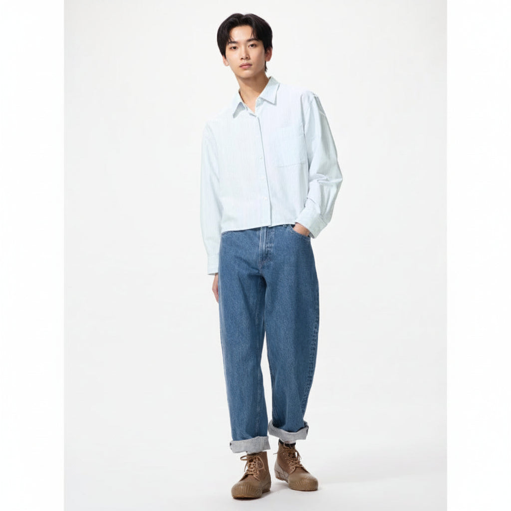 U Oxford Shirt / Stripe 485265 Japan best brand