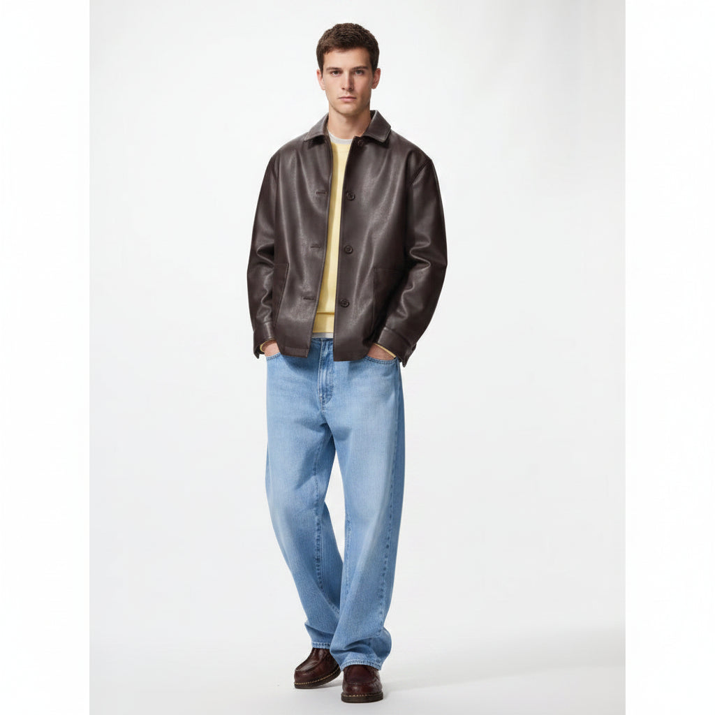U Coating Relax Shirt Jacket 487846 Japan best brand