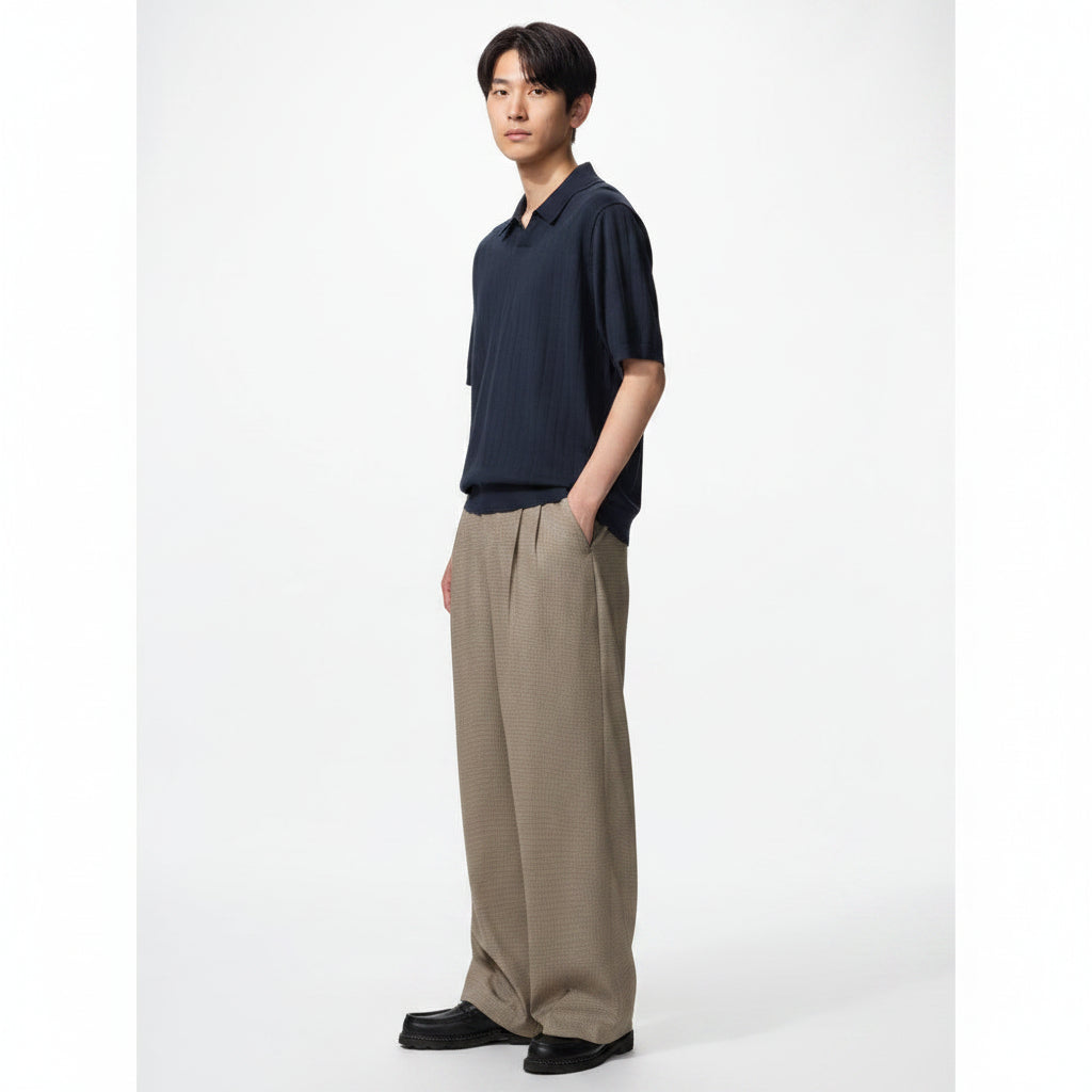 U Smart Wide Straight Pants –  (Longer Length) 489416 Japan best brand