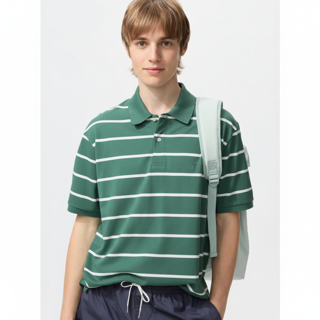 U Dry Kanoko Striped Polo Shirt 485565 (JW A) Japan best brand