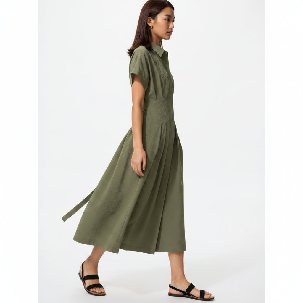 U Seersucker Shirt Dress – Shorter Length 487721 Japan best brand