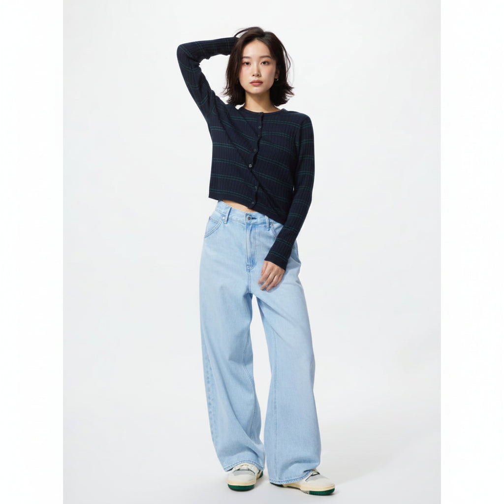U Baggy Curve Jeans / Short Length 484808 Japan best brand