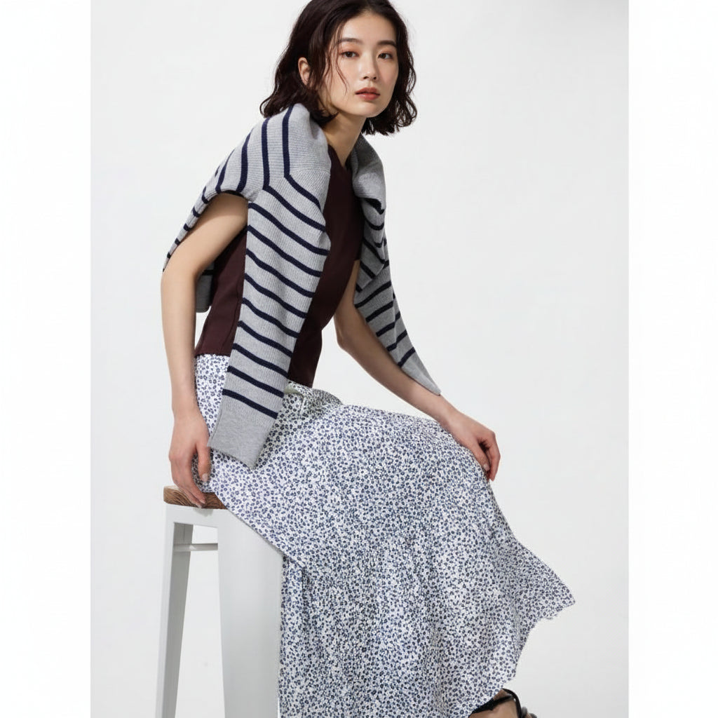 UniQlo Tiered Maxi Skirt (Shorter Length) 484822 Japan Best Brand