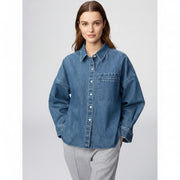 UniQlo Denim Relaxed Shirt Jacket 492123 Japan best brand