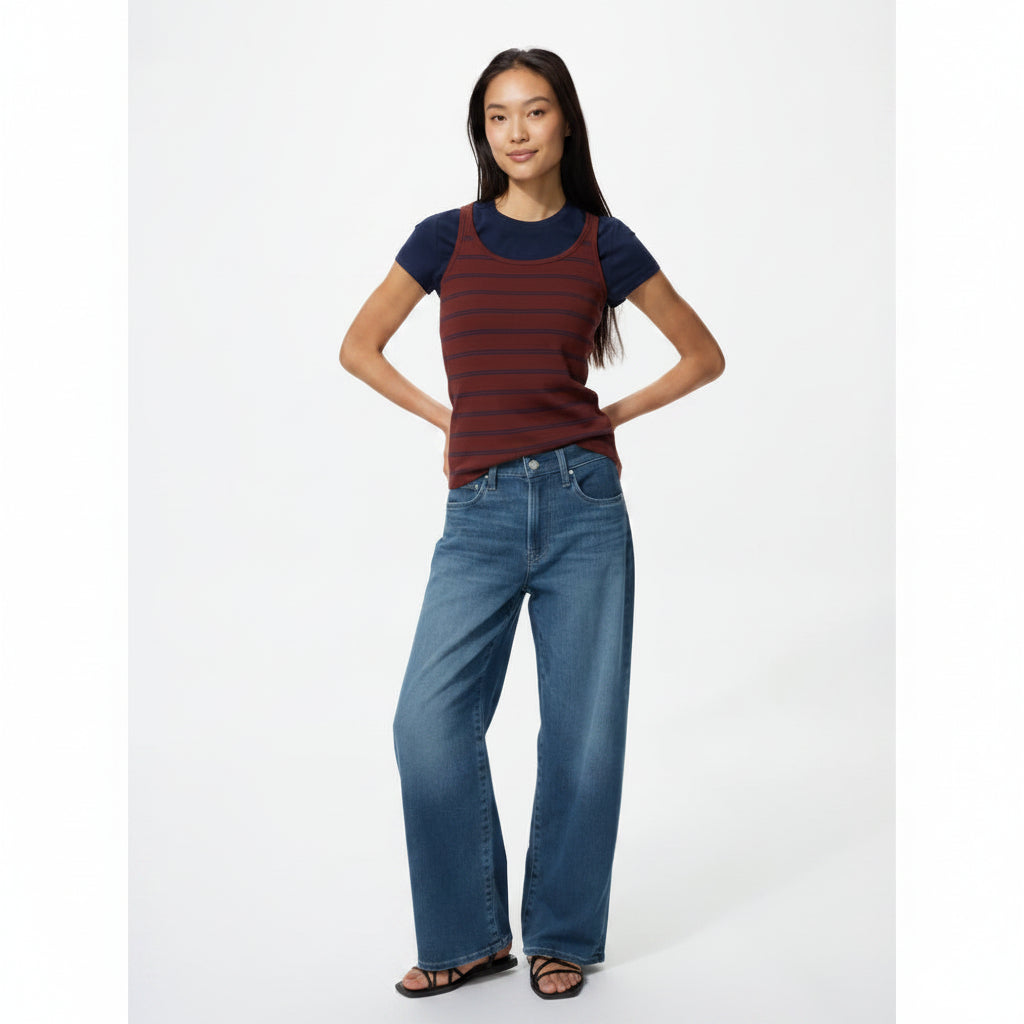 U EZY Wide Straight Jeans 482281 Japan Best Brand