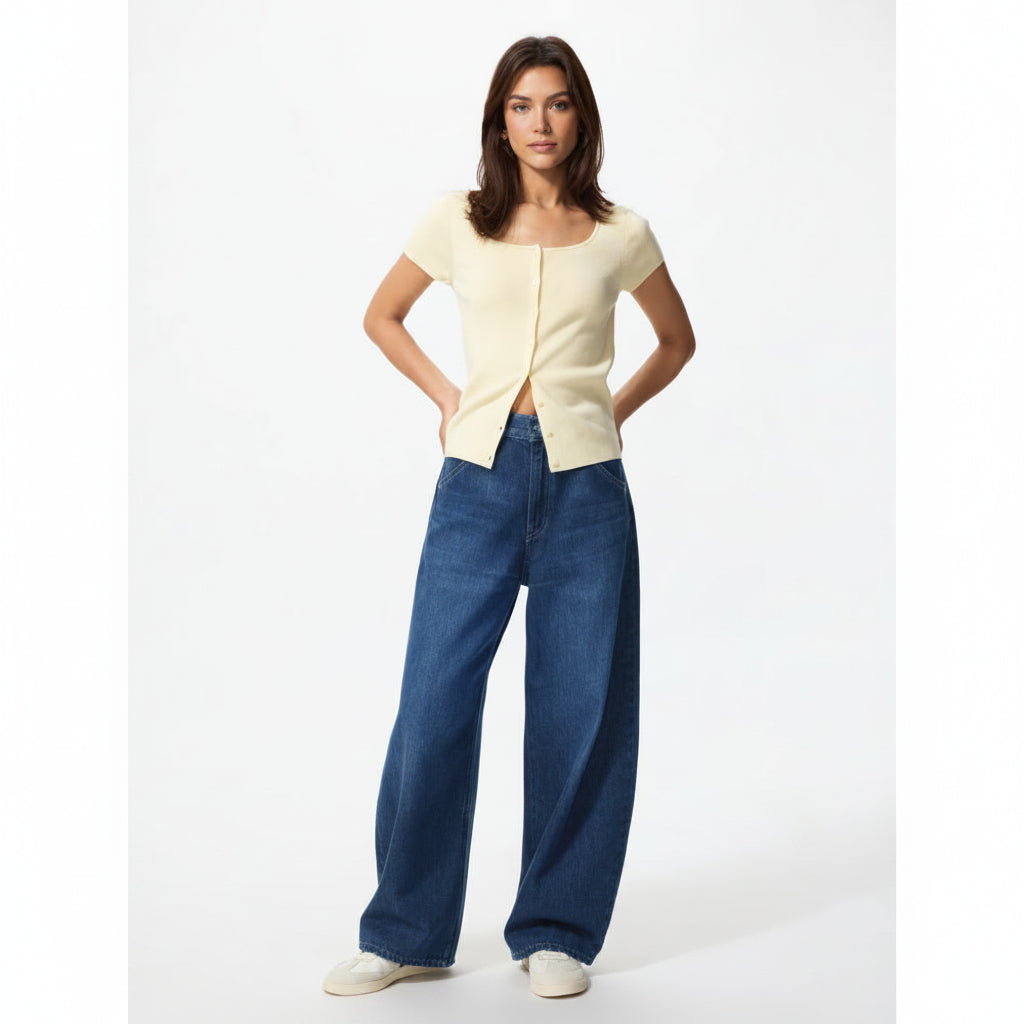 U Baggy Curve Jeans / Short Length 484808 Japan best brand
