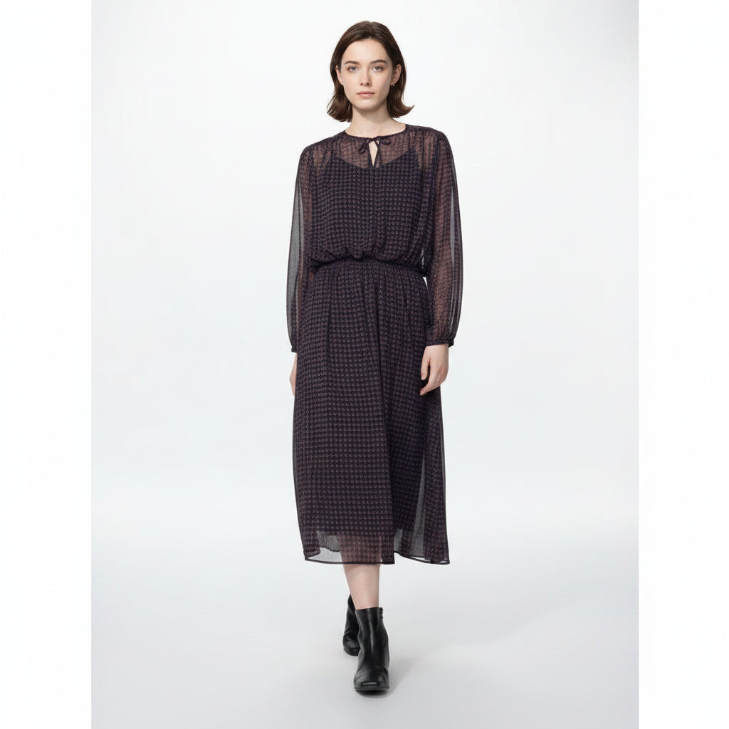 U Chiffon Print Dress 488556 Japan best brand