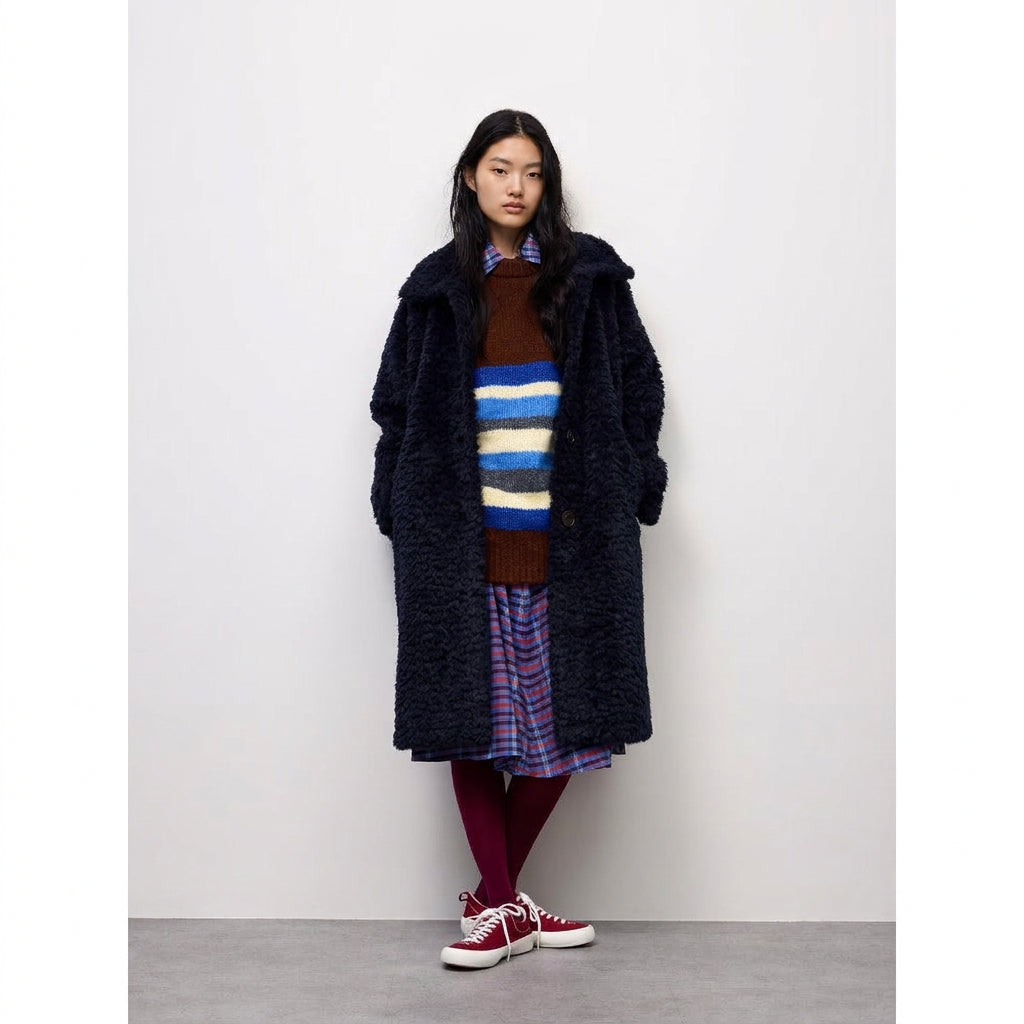 GU Fluffy Boa Long Coat 362853 Japan best brand