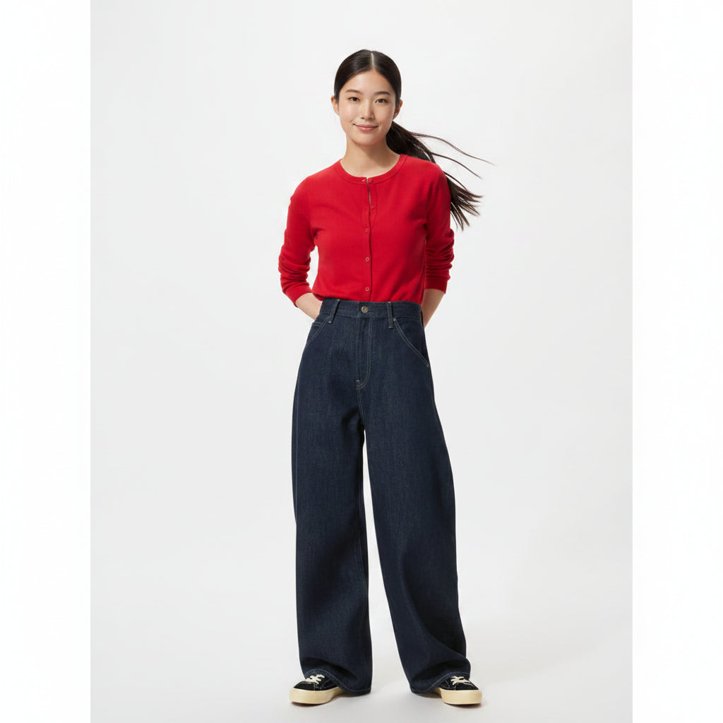 U Baggy Curve Jeans / Short Length 484808 Japan best brand