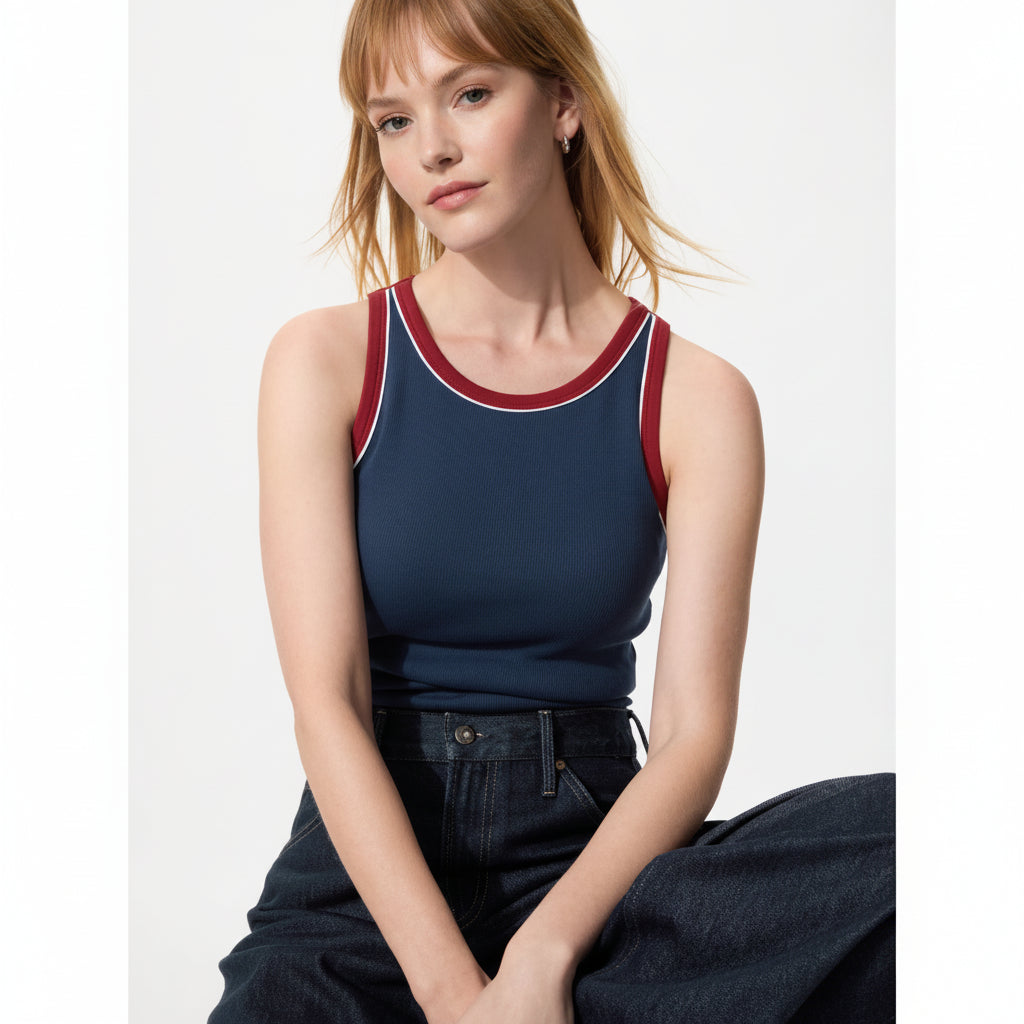 U Rib Bra Top / American Sleeve – 482198 Japan best brand