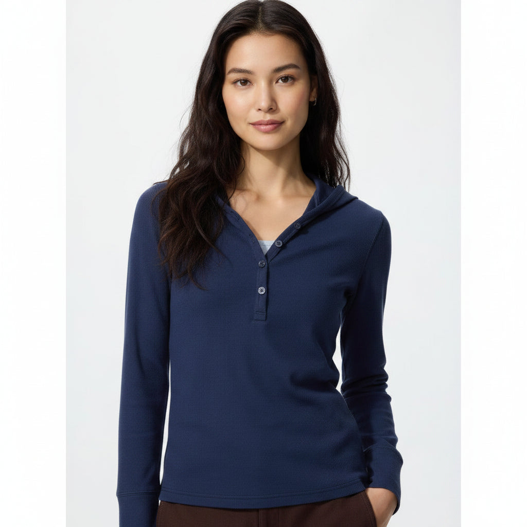 U Hooded Rib T-Shirt 488298 Japan best brand