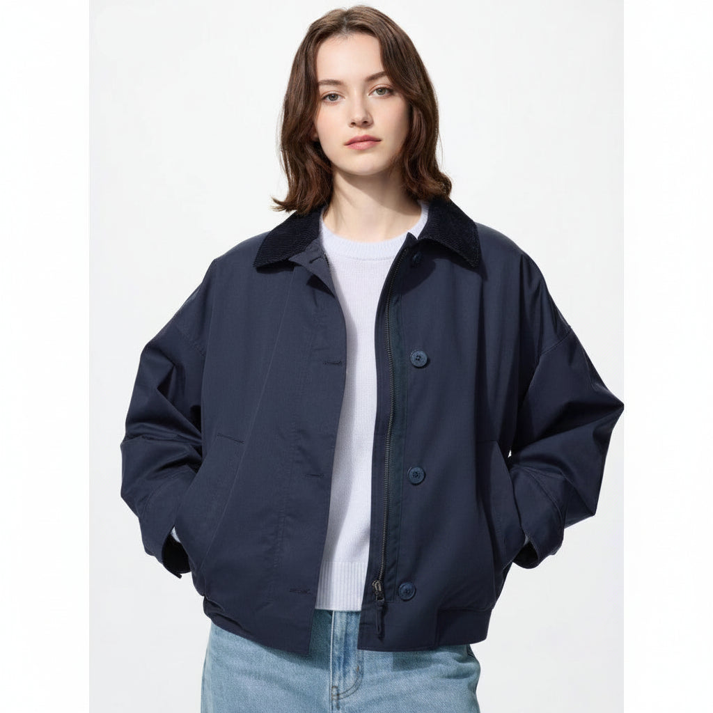 U Cotton Blend Relaxed Blouson 488468 Japan best brand