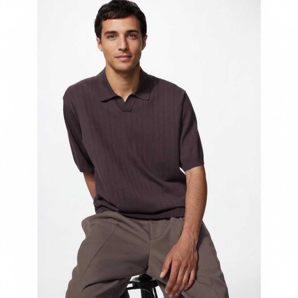 U Washable Skipper Polo Sweater 482328 Japan best brand