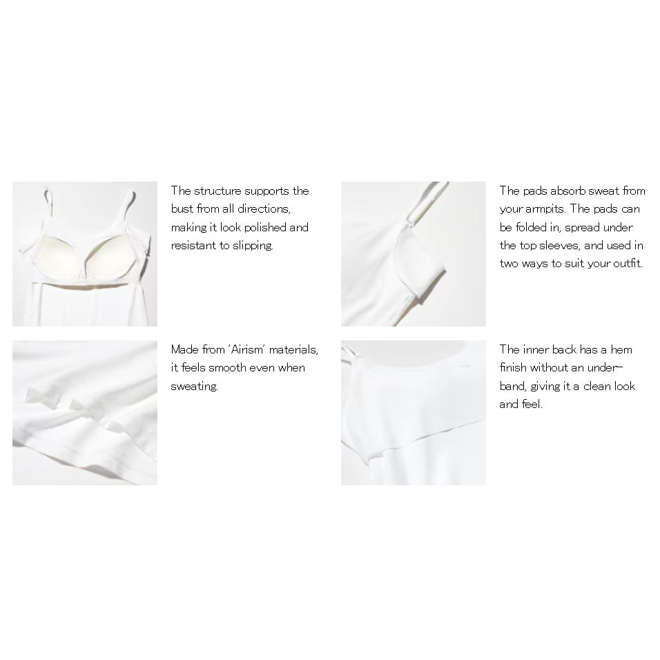 U AIRism Absorbent Bra Camisole 476439/482188 Japan best brand