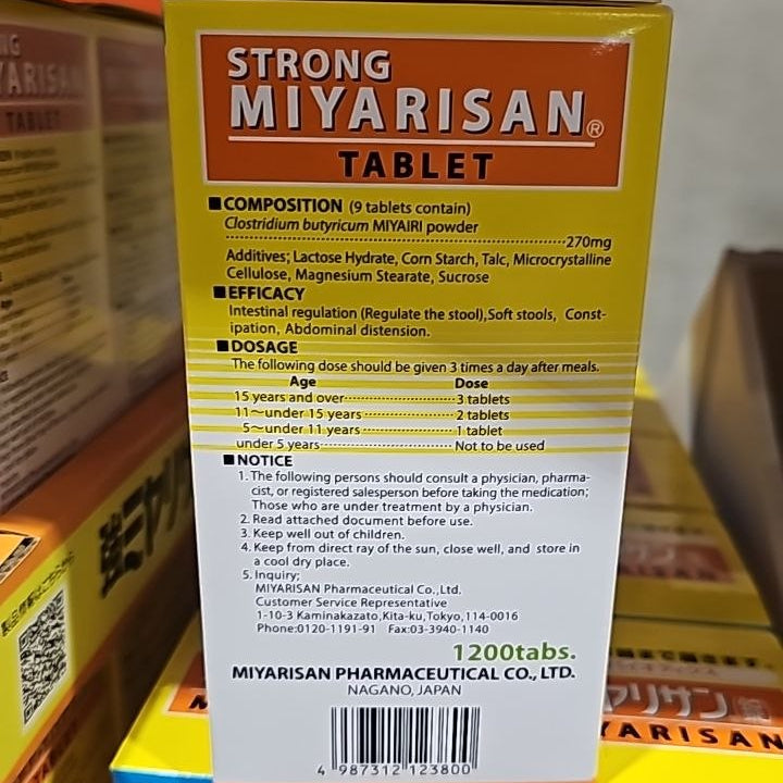 Strong Miyarisan Tablets 1200 Tablets – Japanese Probiotic for Digestive Health