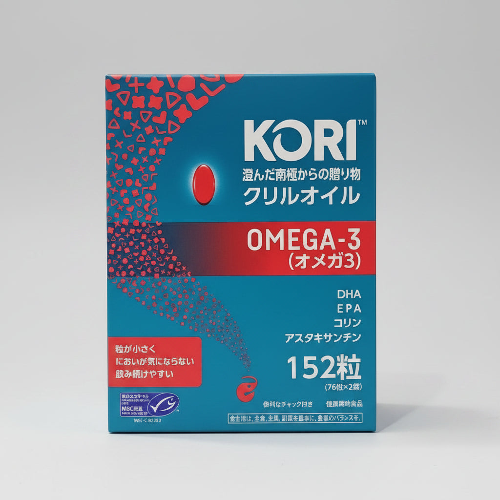 KORI Krill Oil Omega-3 Supplement (152 Softgels) – Made in Japan