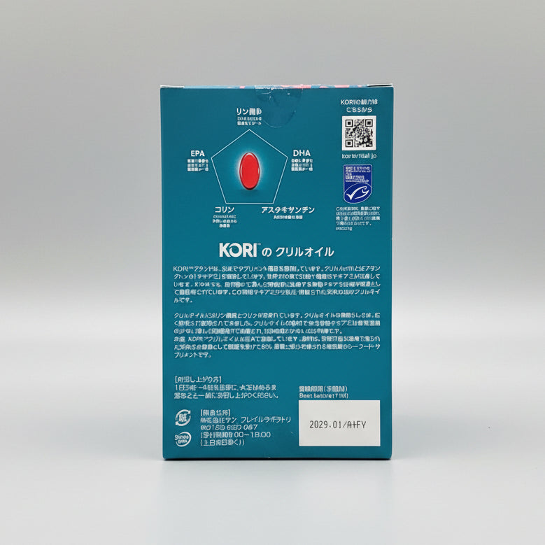 KORI Krill Oil Omega-3 Supplement (152 Softgels) – Made in Japan