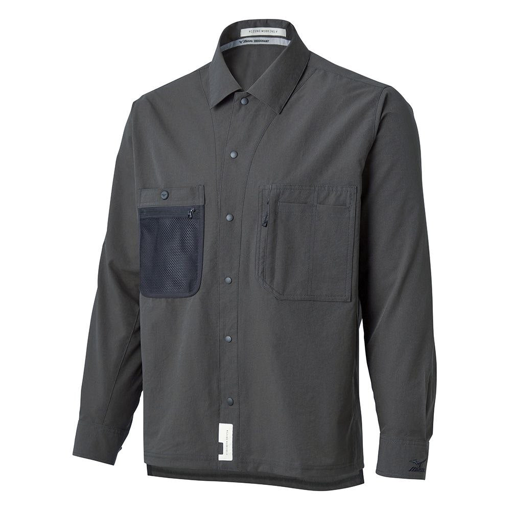 Mizuno Stretch Front Opening Long Sleeve Shirt F2JAD360